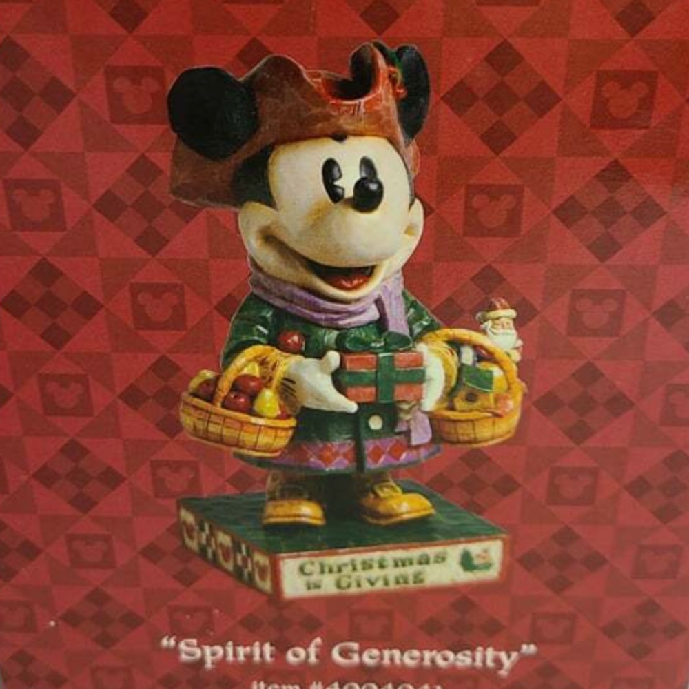 Jim Shore Mickey “Spirit of Generosity” “Christmas Is Giving” Walt Disney